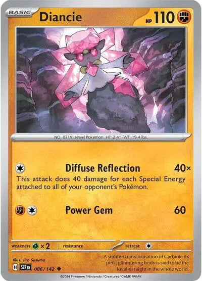 086/142 Diancie Reverse Holo - Stellar Crown