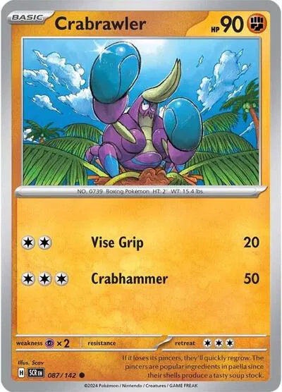 087/142 Crabrawler Reverse Holo - Stellar Crown