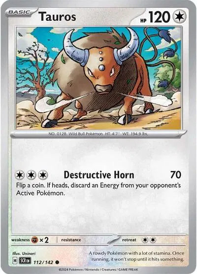 112/142 Tauros Reverse Holo - Stellar Crown