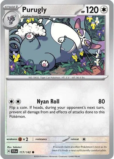 117/142 Purugly Reverse Holo - Stellar Crown