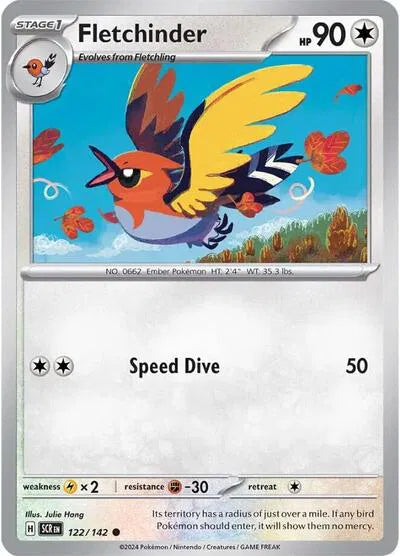 122/142 Fletchinder Reverse Holo - Stellar Crown