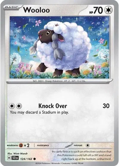 124/142 Wooloo Reverse Holo - Stellar Crown