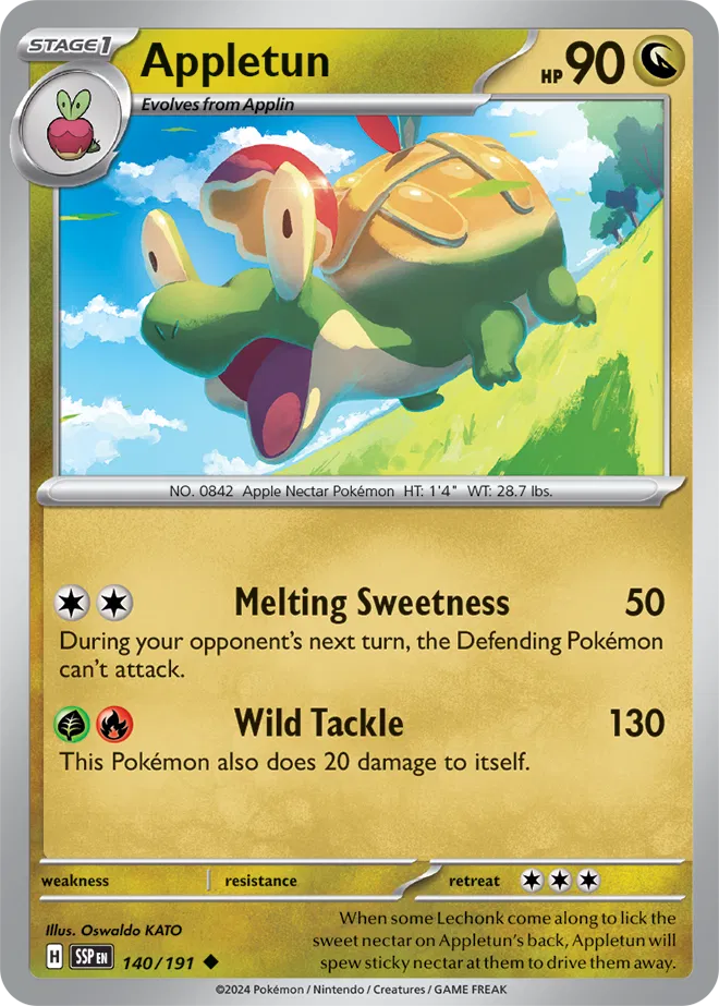 140/191 Appletun Reverse Holo - Surging Sparks