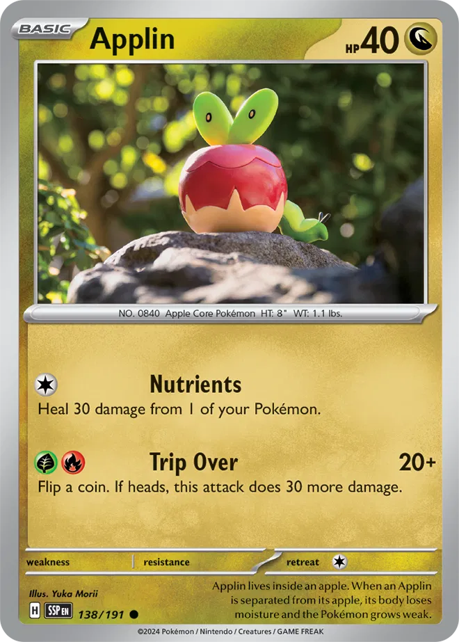 138/191 Applin Reverse Holo - Surging Sparks