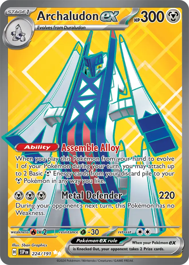 224/191 Archaludon EX - Surging Sparks