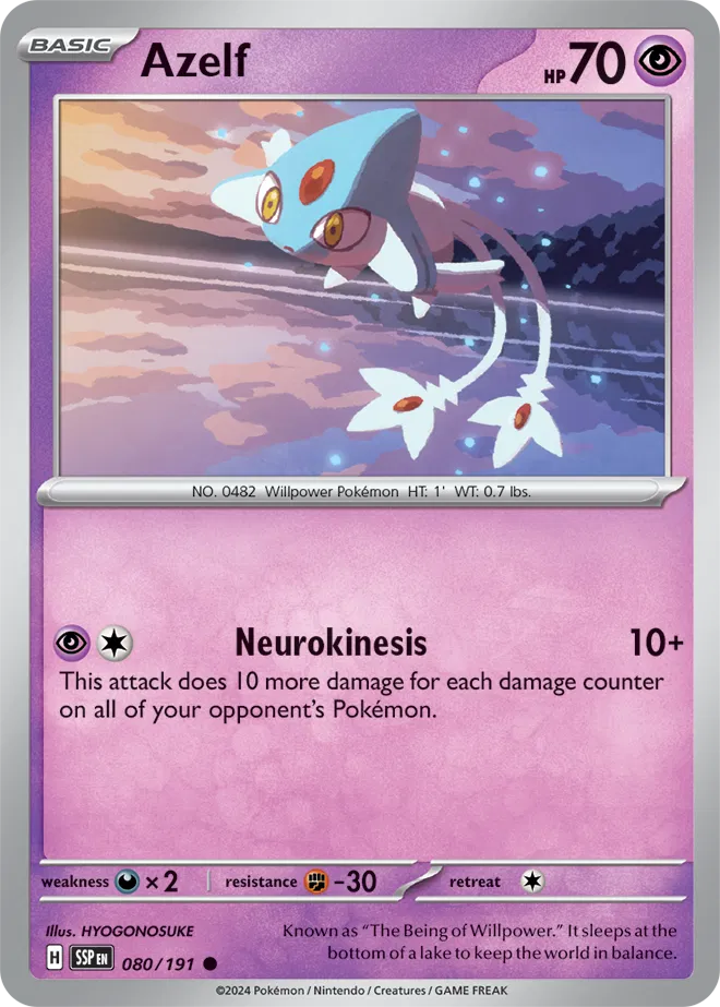 080/191 Azelf Reverse Holo - Surging Sparks