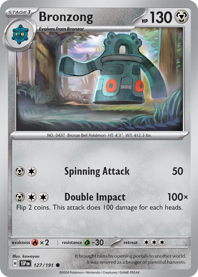 127/191 Bronzong Reverse Holo