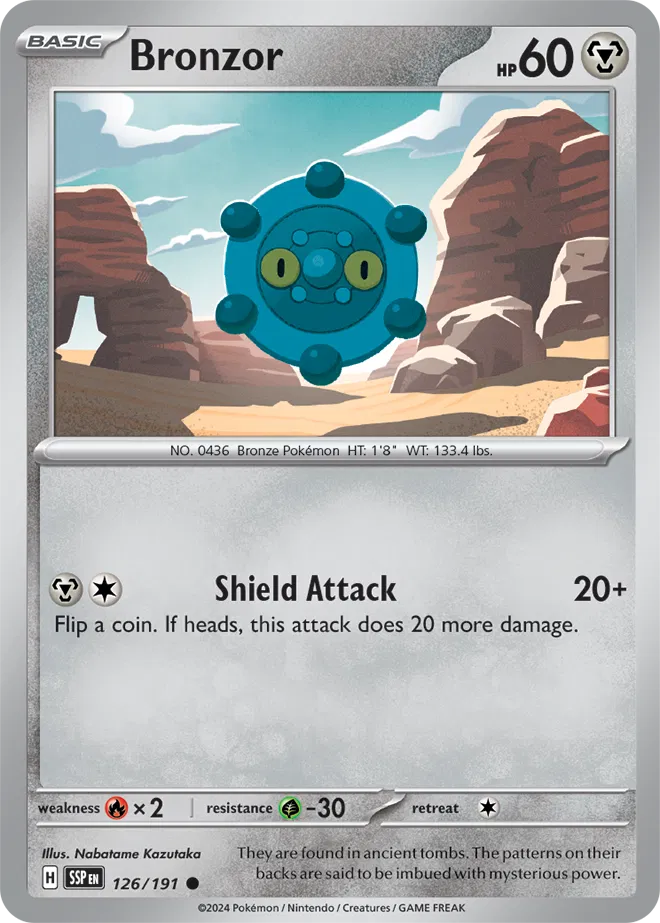 126/191 Bronzor Reverse Holo - Surging Sparks