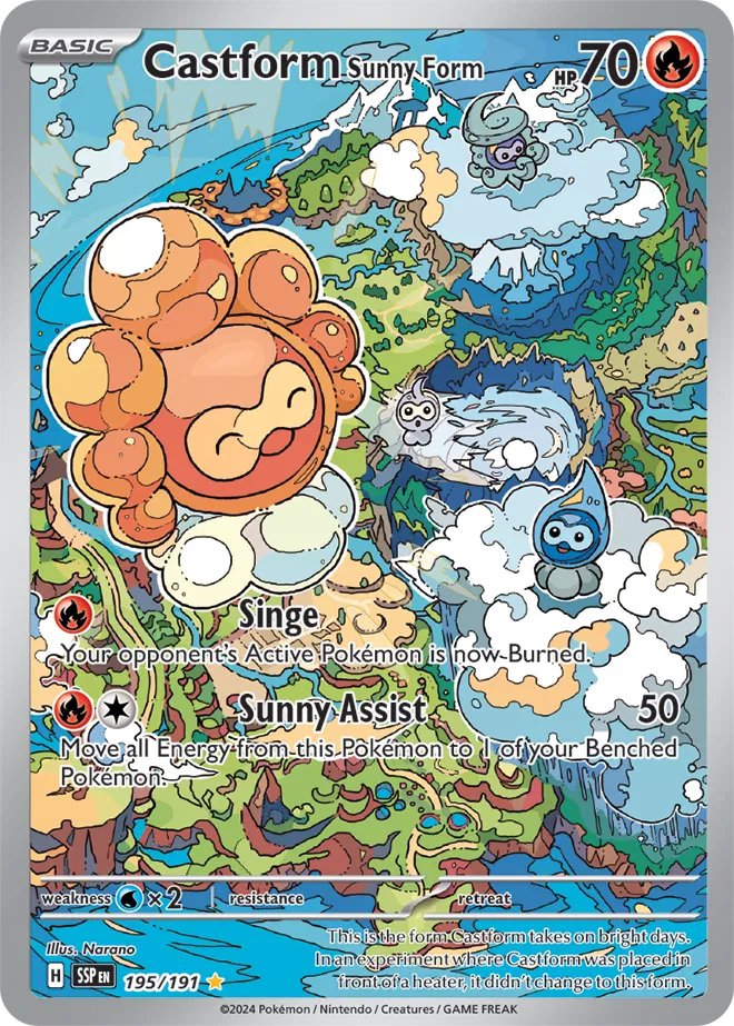 195/191 Castform Sunny Form