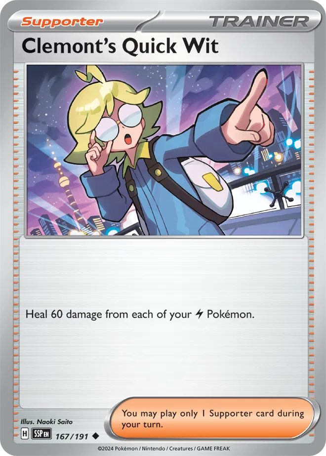 167/191 Clemont's Quick Wit Reverse Holo