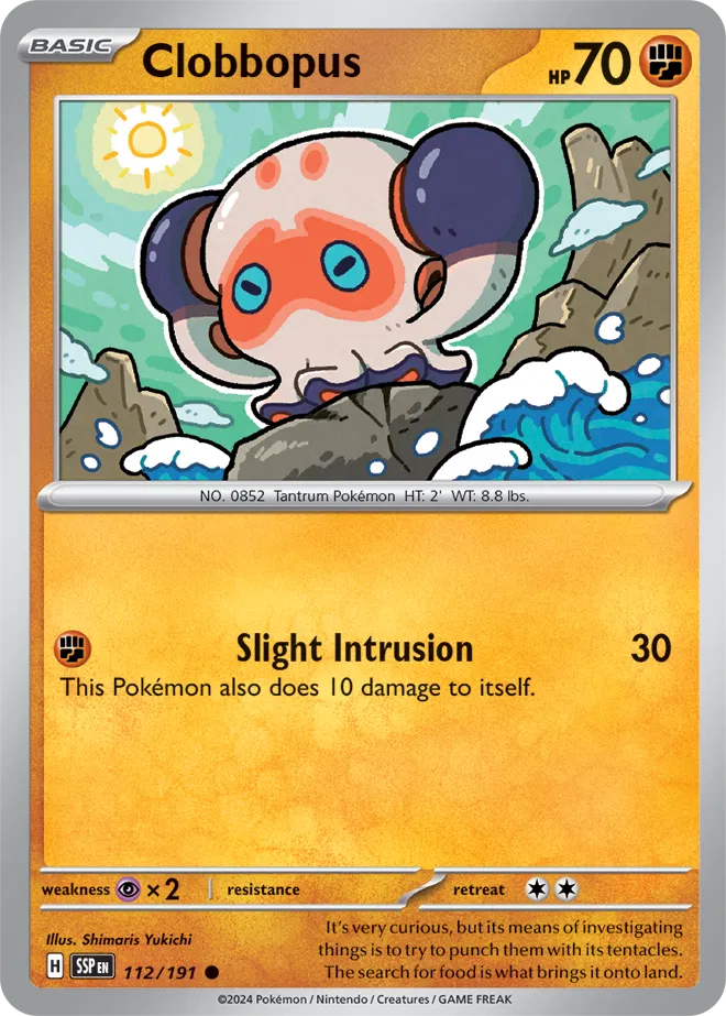 112/191 Clobbopus Reverse Holo - Surging Sparks