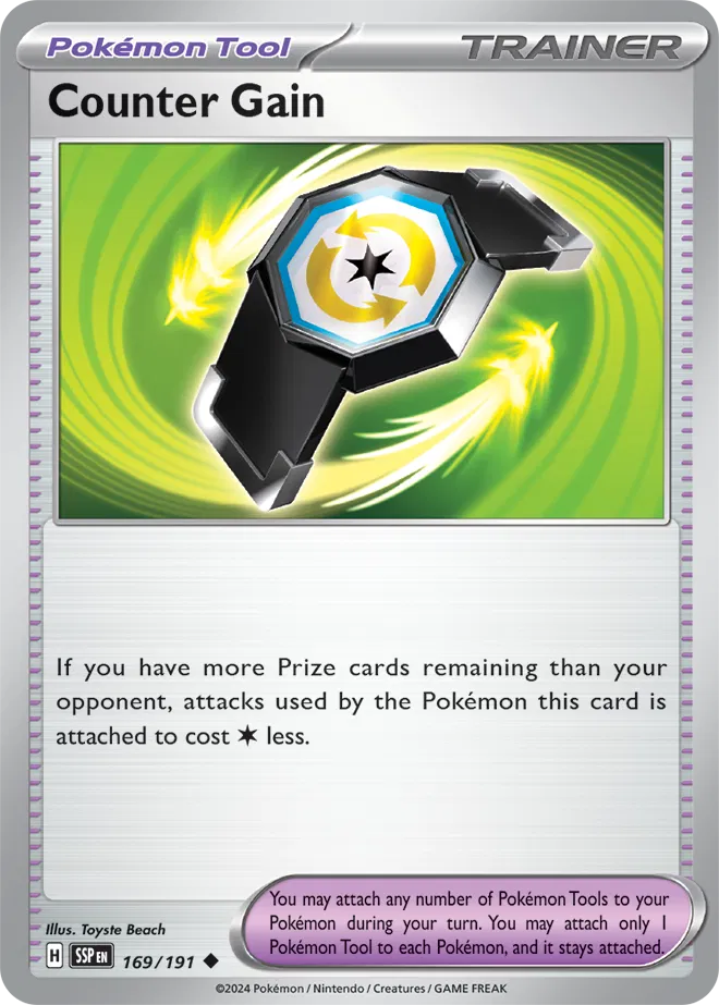 169/191 Counter Gain Reverse Holo - Surging Sparks