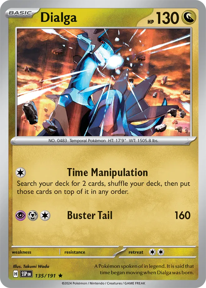 135/191 Dialga Reverse Holo