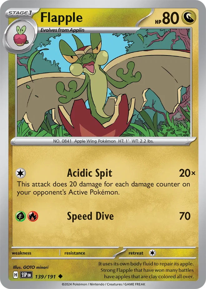 139/191 Flapple Reverse Holo - Surging Sparks