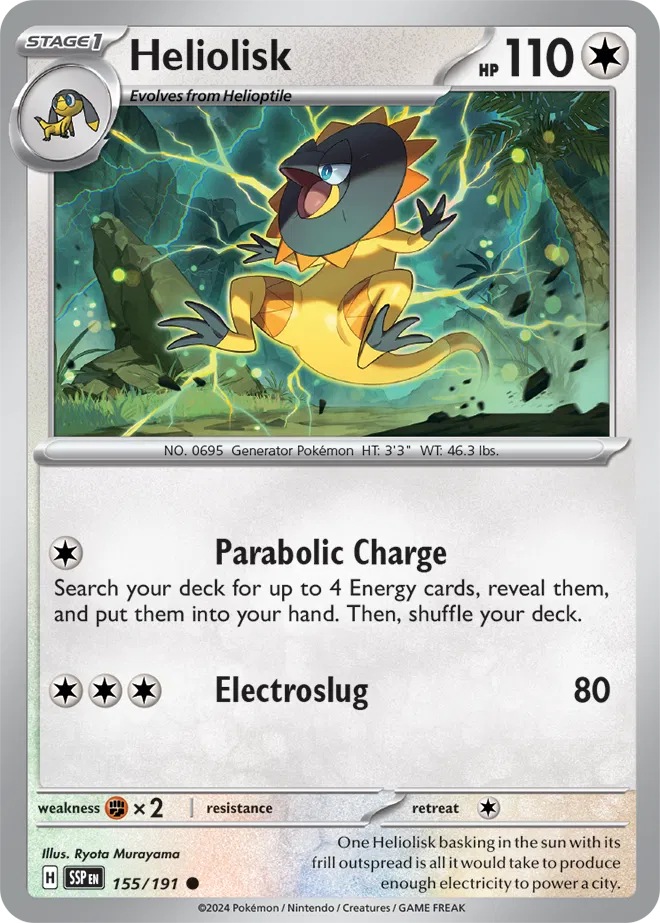 155/191 Heliolisk Reverse Holo - Surging Sparks