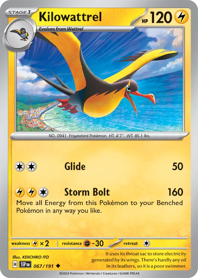 067/191 Kilowattrel Reverse Holo