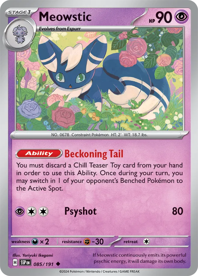 085/191 Meowstic Reverse Holo - Surging Sparks