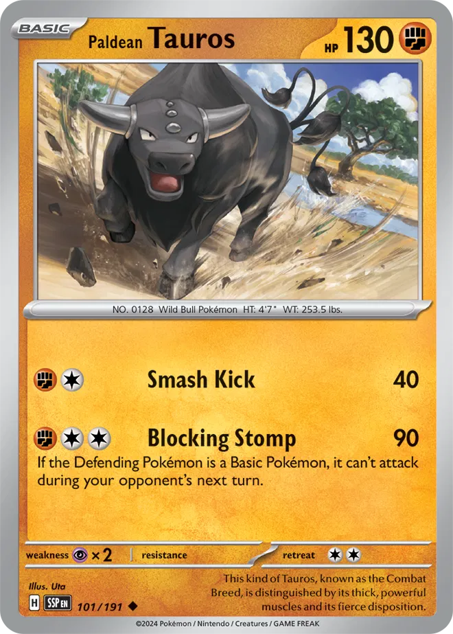 101/191 Paldean Tauros Reverse Holo