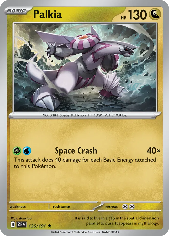 136/191 Palkia Holofoil - Surging Sparks