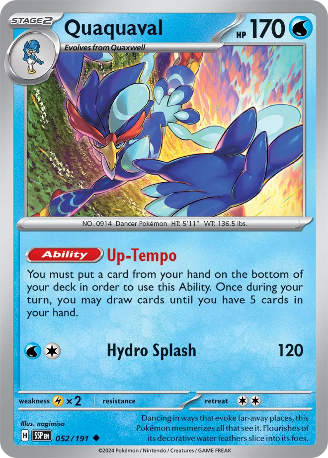 052/191 Quaquaval Reverse Holo - Surging Sparks