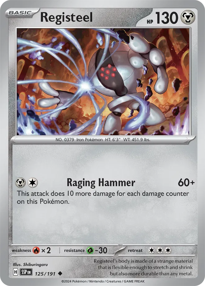 125/191 Registeel Reverse Holo