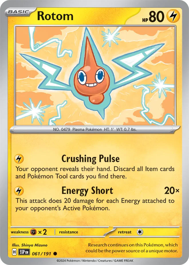 061/191 Rotom Reverse Holo - Surging Sparks
