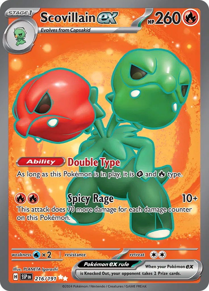 216/191 Scovillain EX - Surging Sparks
