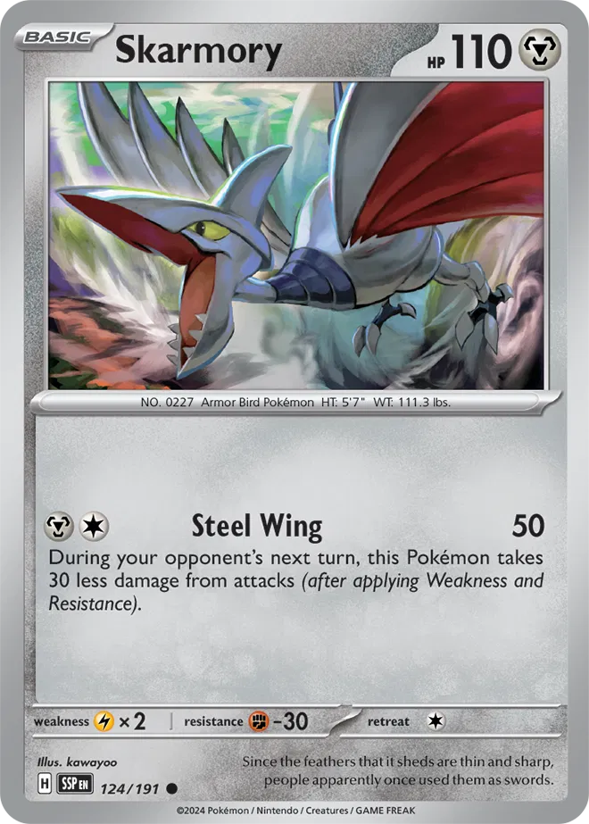 124/191 Skarmory Reverse Holo