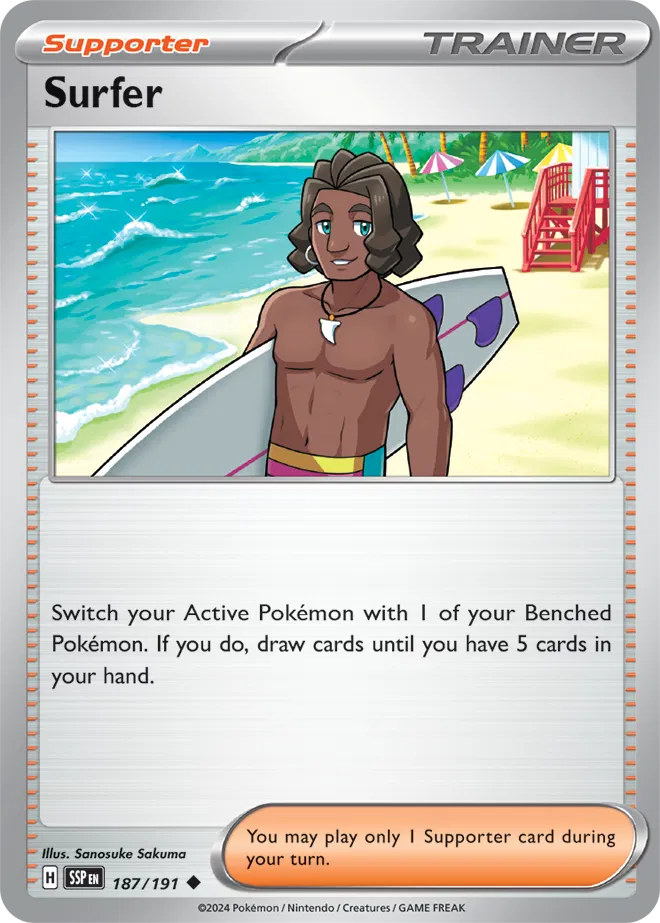 187/191 Surfer Reverse Holo