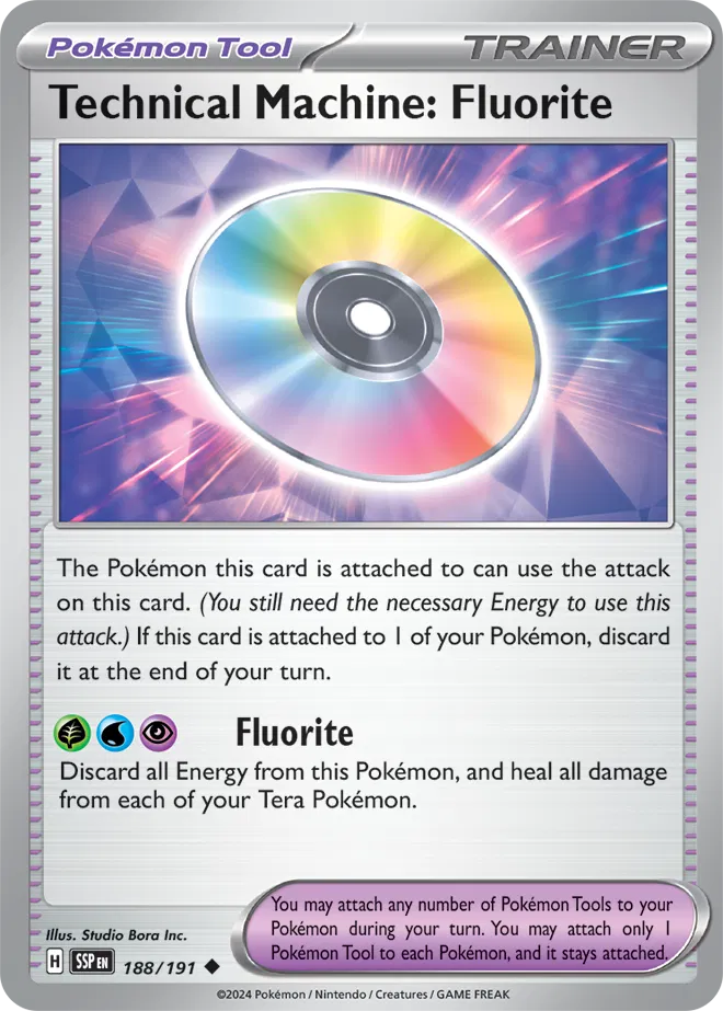 188/191 Technical Machine: Fluorite Reverse Holo - Surging Sparks