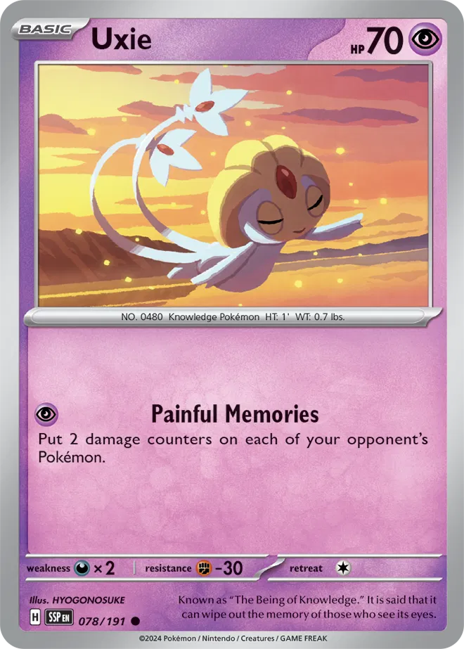 078/191 Uxie Reverse Holo