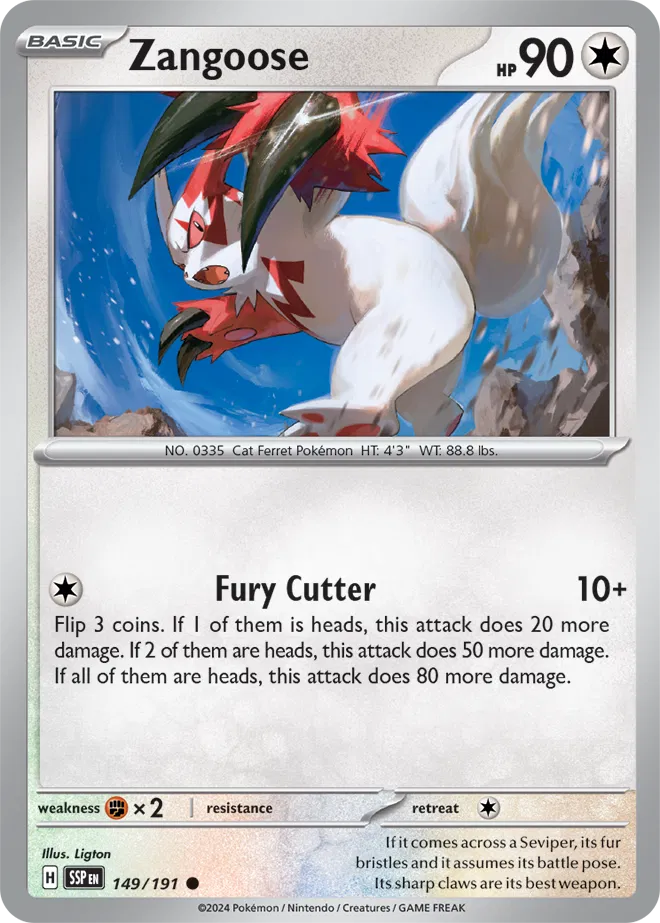 149/191 Zangoose Reverse Holo