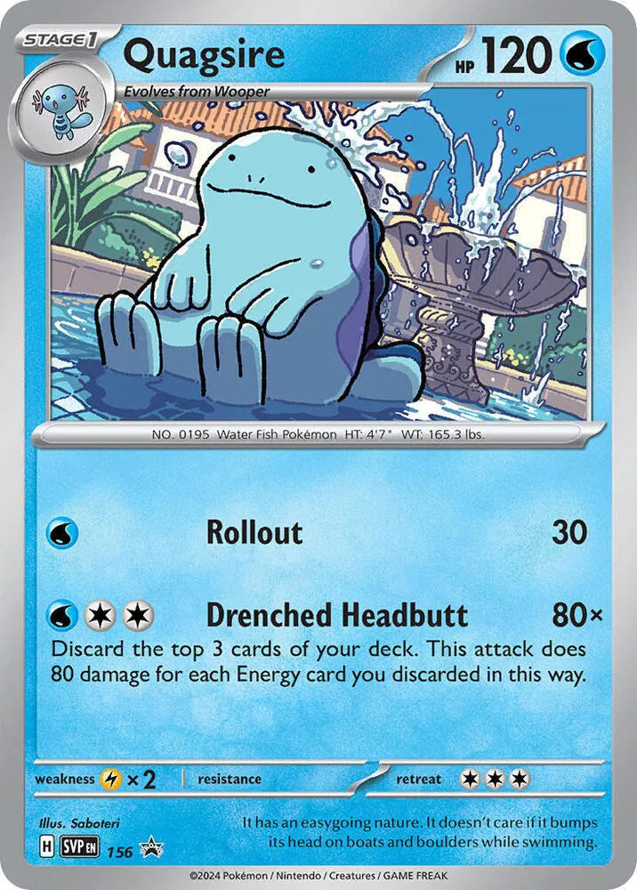 SVP 156 Quagsire - SVP Black Star Promo