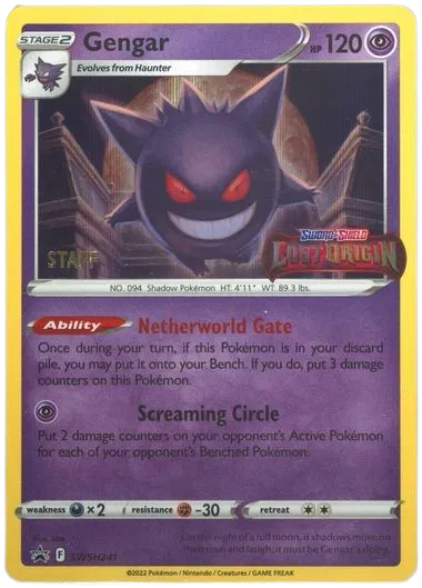 SWSH241 Gengar (Staff) - SWSH Black Star Promo