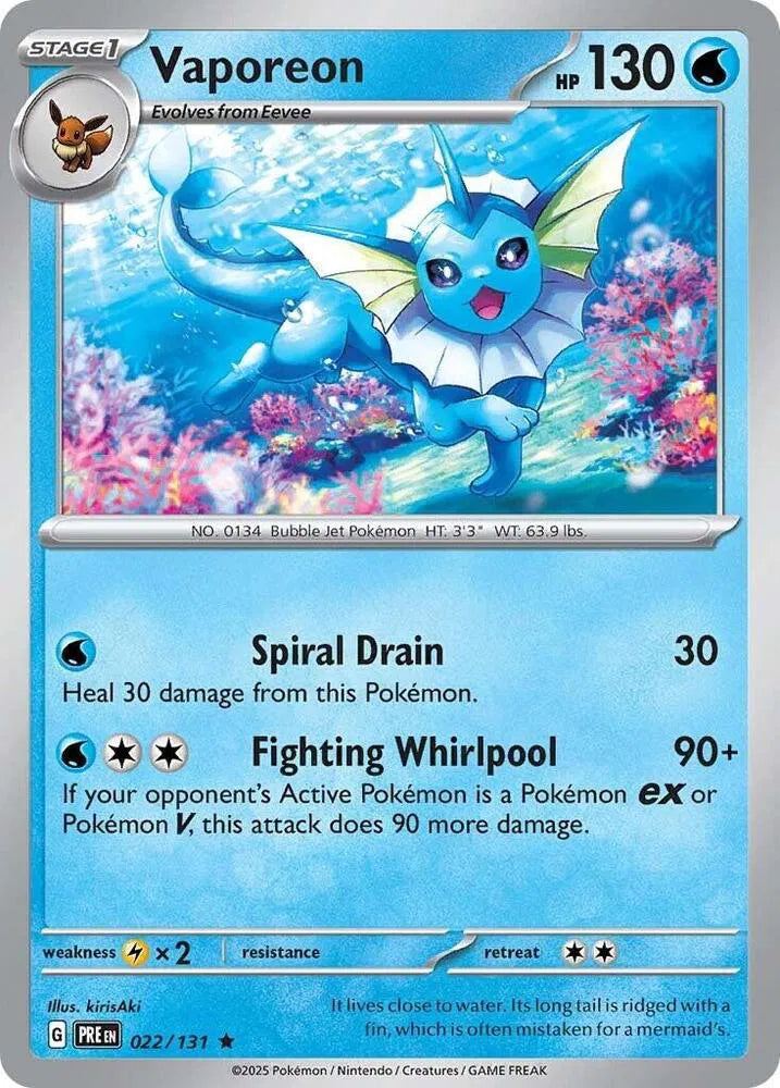 022/131 Vaporeon Holofoil