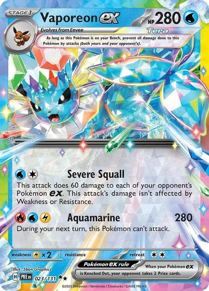 023/131 Vaporeon EX - Prismatic Evolutions