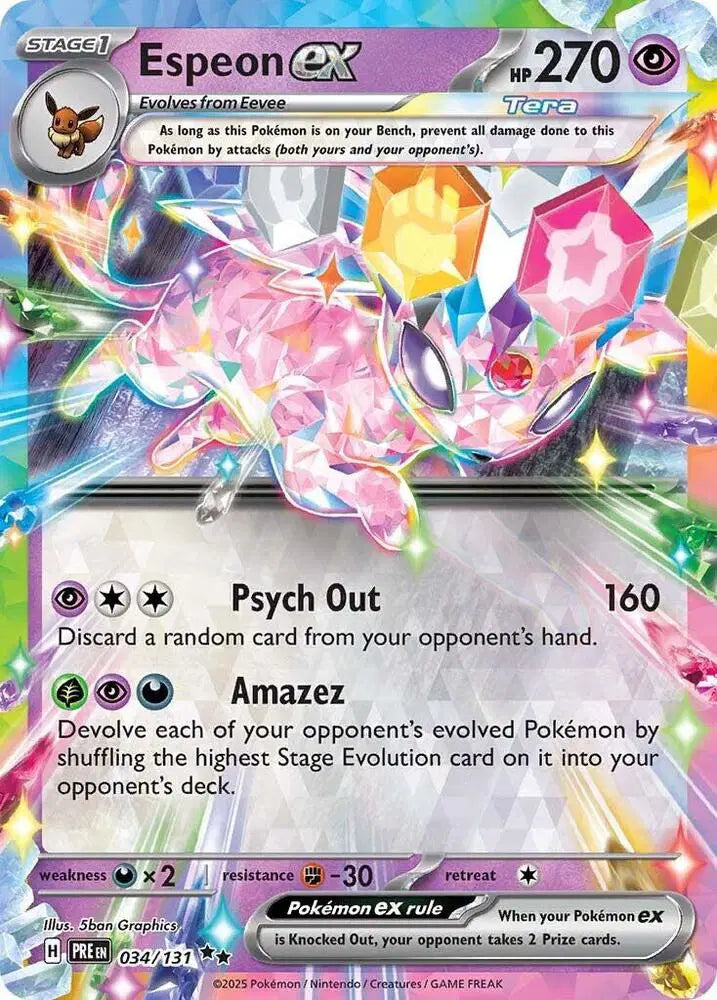 034/131 Espeon EX - Prismatic Evolutions