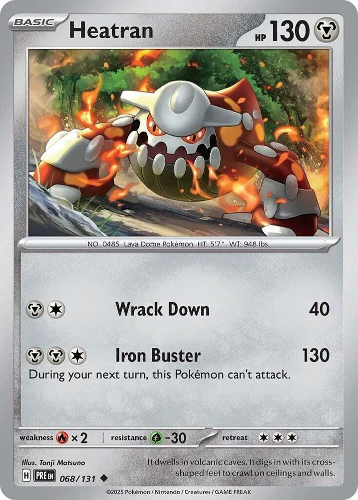 068/131 Heatran Reverse Holo - Prismatic Evolutions