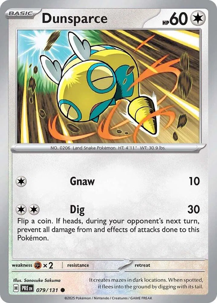 079/131 Dunsparce Reverse Holo - Prismatic Evolutions