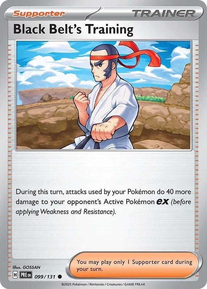 099/131 Black Belt Training Reverse Holo - Prismatic Evolutions