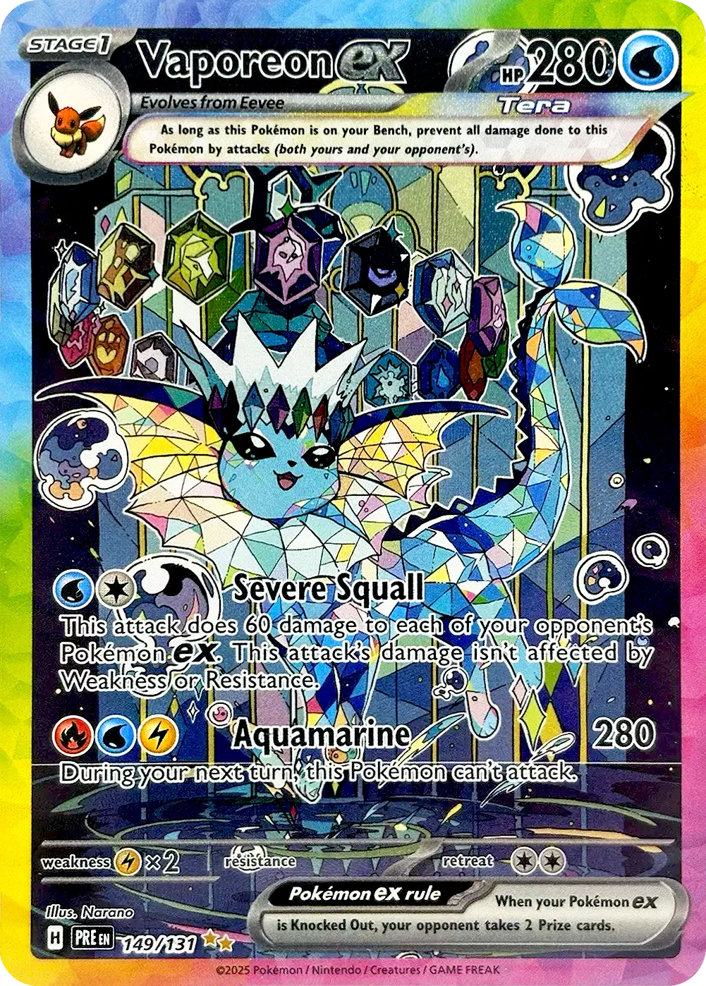 149/131 Vaporeon EX