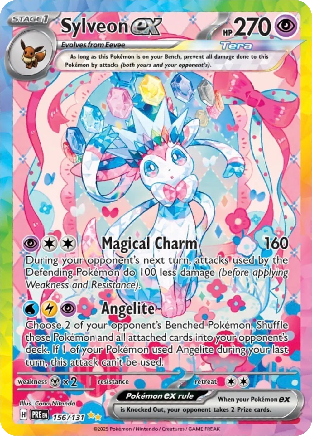 156/131 Sylveon EX - Prismatic Evolutions