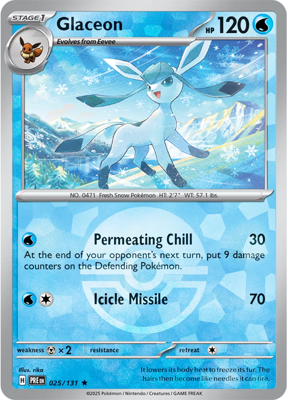 025/131 Glaceon Poke Ball - Prismatic Evolutions