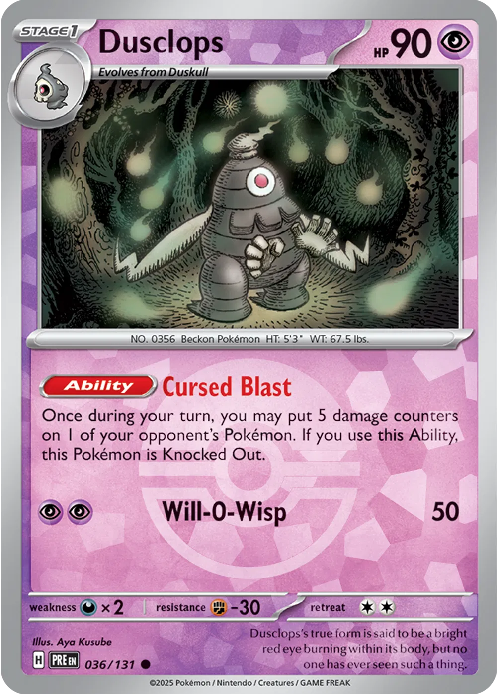 036/131 Dusclops Poke Ball