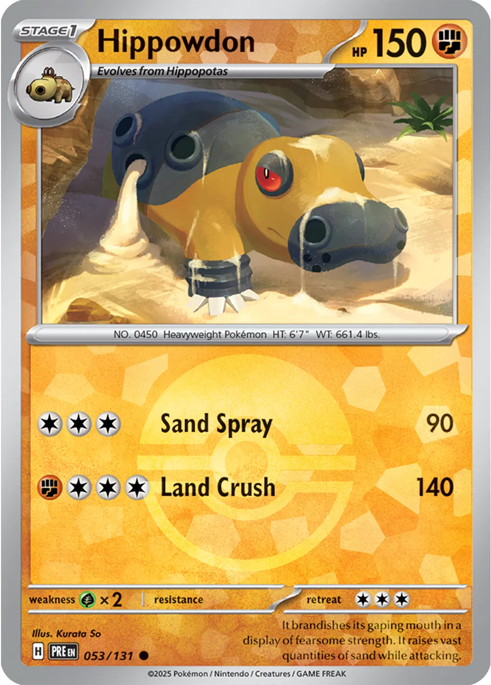 053/131 Hippowdon Poke Ball - Prismatic Evolutions