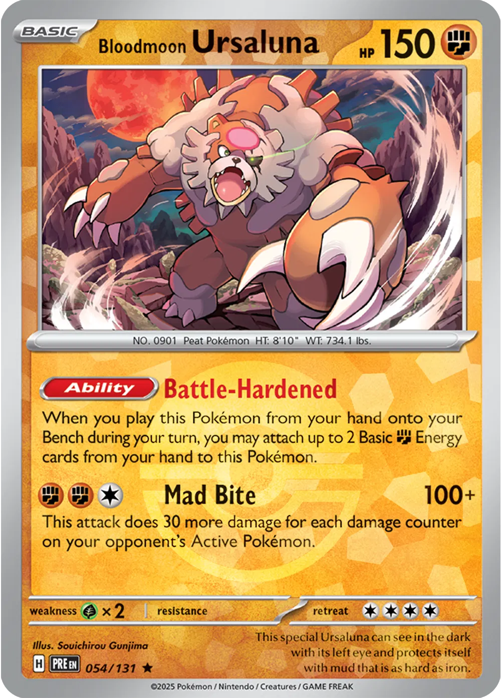 054/131 Bloodmoon Ursaluna Poke Ball