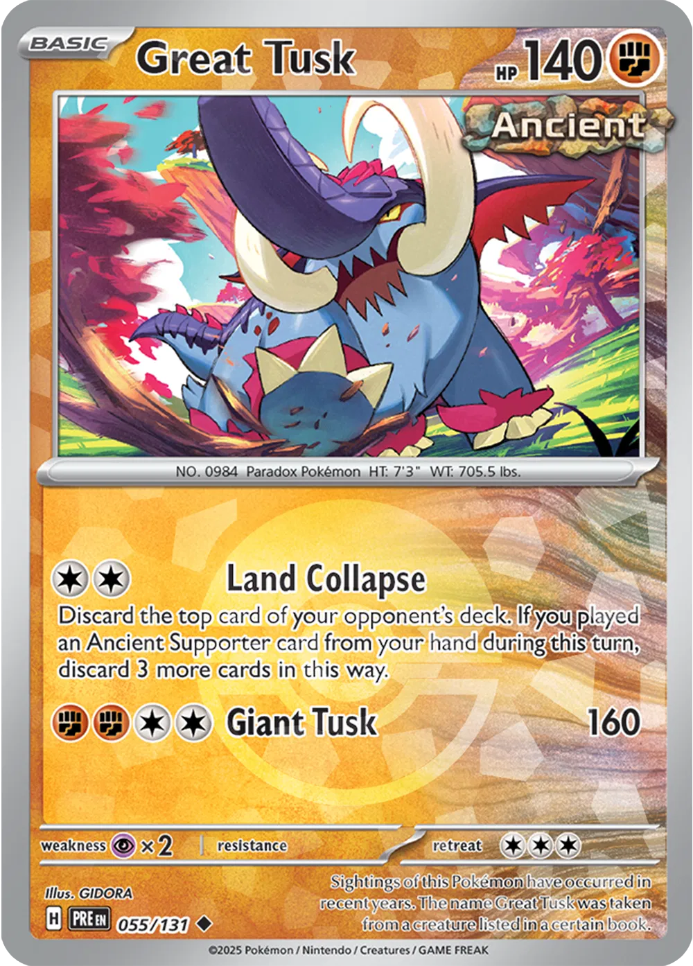 055/131 Great Tusk Poke Ball