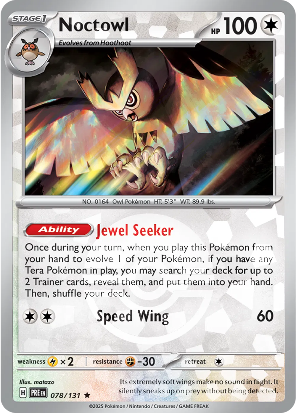078/131 Noctowl Poke Ball - Prismatic Evolutions