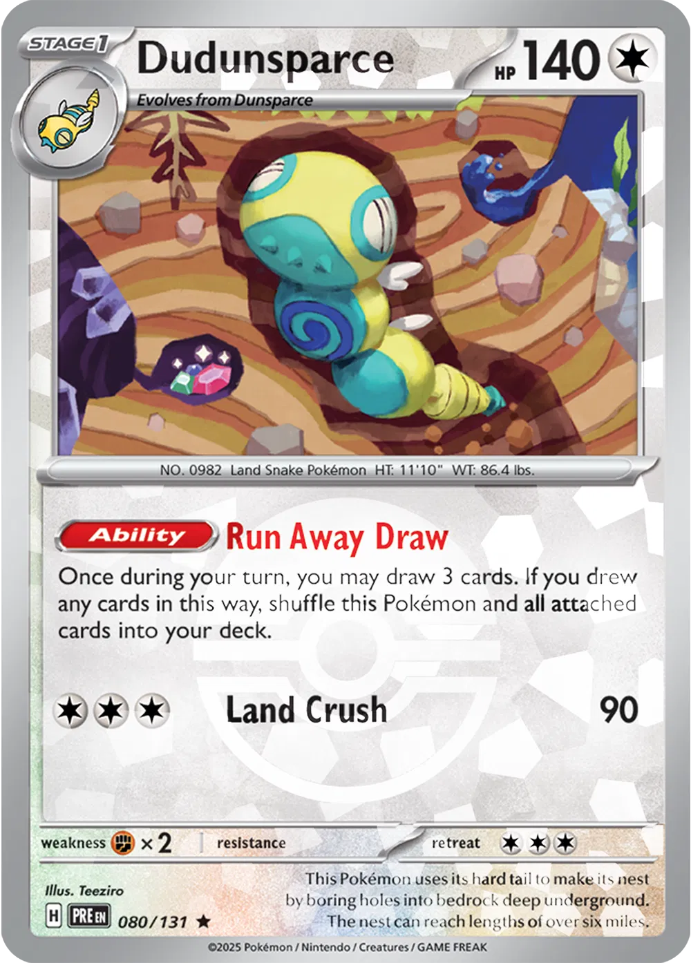080/131 Dudunsparce Poke Ball