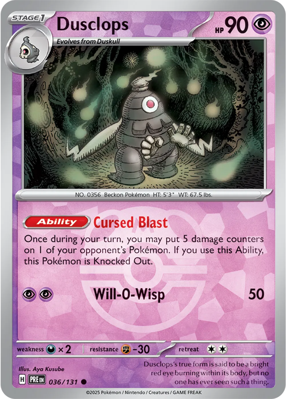 036/131 Dusclops Master Ball